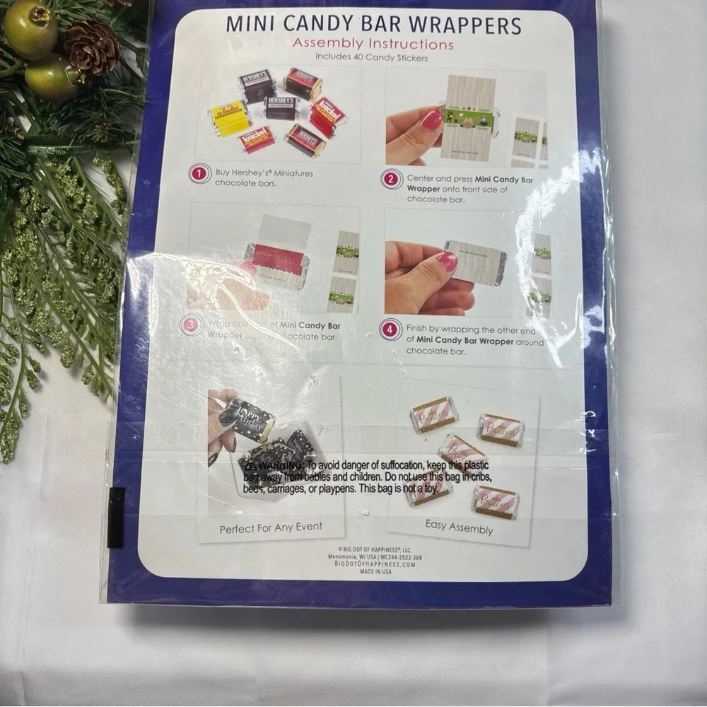 Golf Candy Bar Wrappers - Child or Adult Birthday - Set of 40